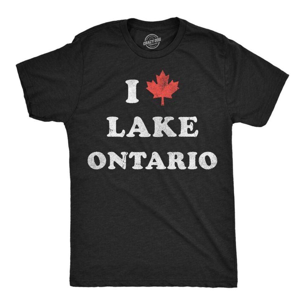 Mens Funny T Shirts I Maple Leaf Lake Ontario Awesome Tee For Men